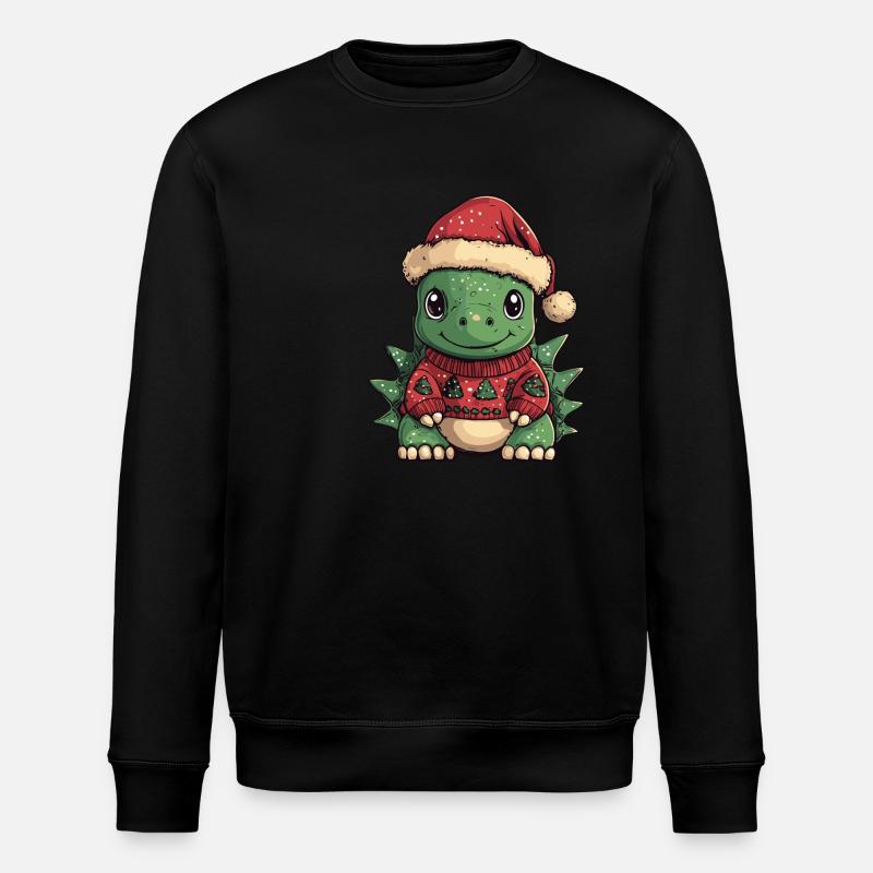 Dinosaure stégosaure Noël - Sweat bio ROLLER Stanley/Stella Unisexe - noir