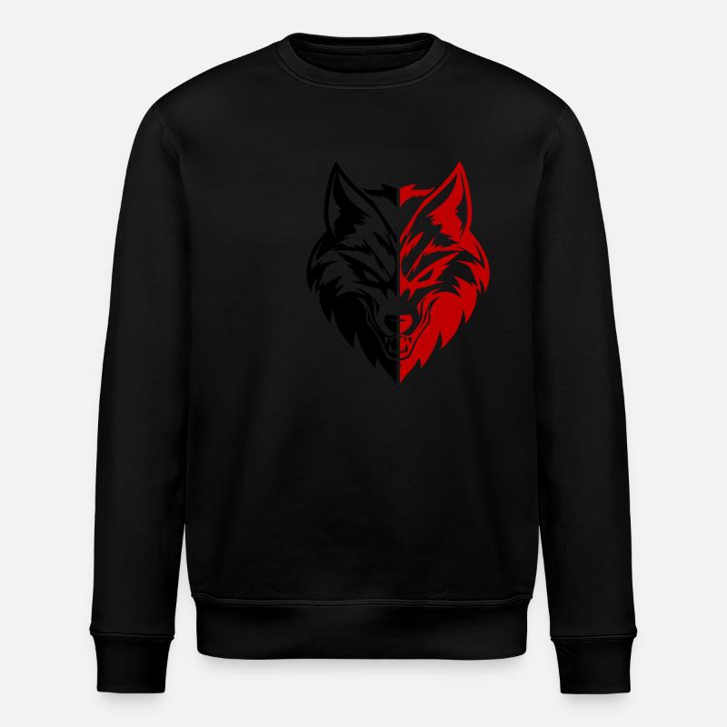 Wolf Kopf Symbol - Stanley/Stella Unisex Bio-Sweatshirt ROLLER - Schwarz