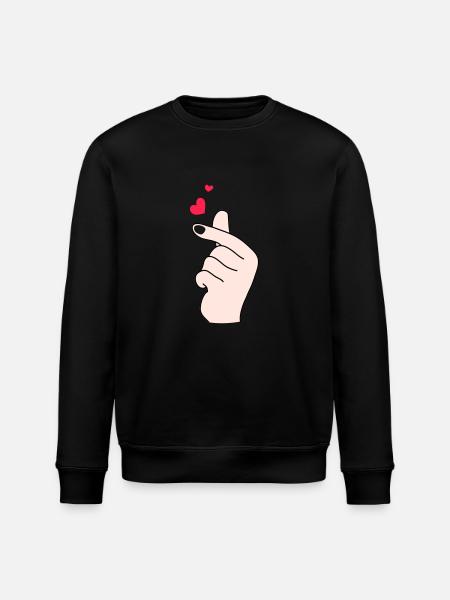 Fingerherzen 2 - Stanley/Stella Unisex Bio-Sweatshirt ROLLER - Schwarz