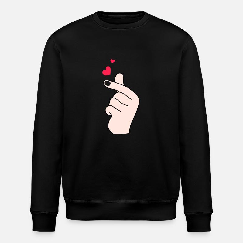 Cœurs de doigts 2 - Sweat bio ROLLER Stanley/Stella Unisexe - noir