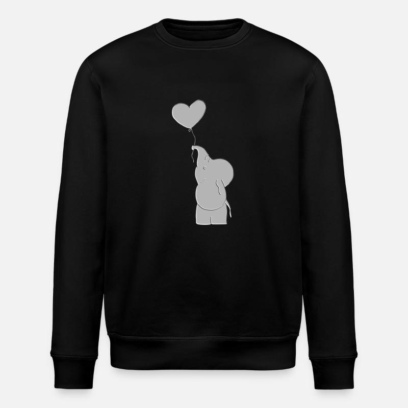 Ballon de secours éléphant - Sweat bio ROLLER Stanley/Stella Unisexe - noir