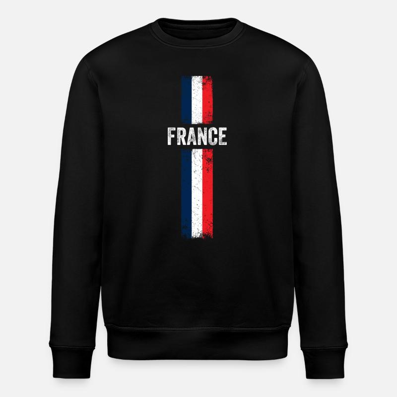 Flagge Frankreichs - Stanley/Stella Unisex Bio-Sweatshirt ROLLER - Schwarz