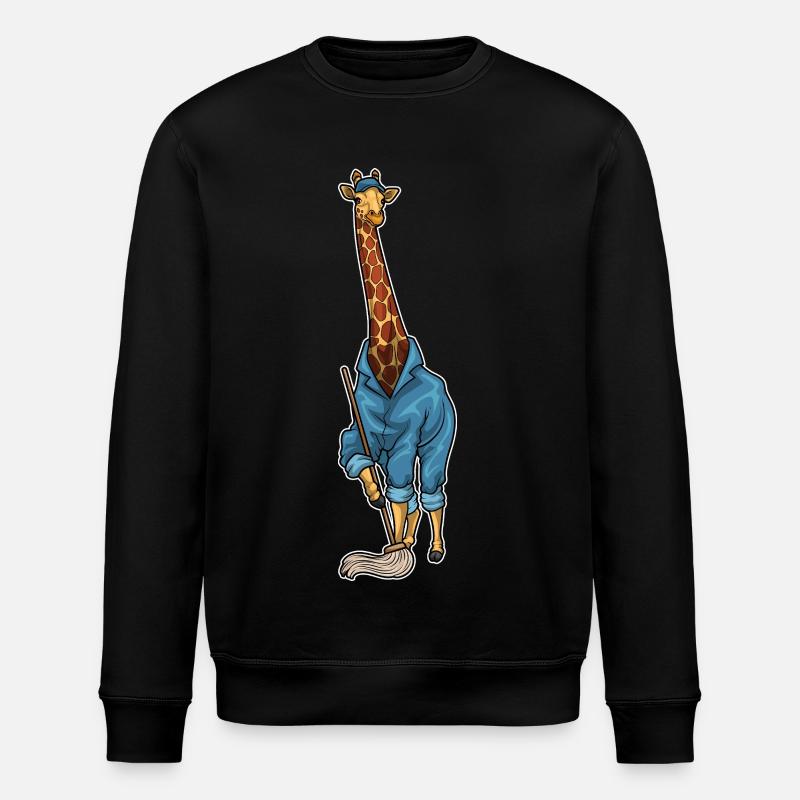 Giraffe Cleaner Mop - Stanley/Stella ROLLER Unisex Organic Sweatshirt - black