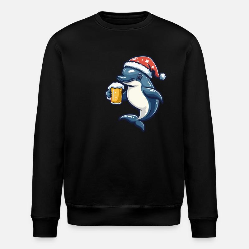 Bière de Noël Dolphin - Sweat bio ROLLER Stanley/Stella Unisexe - noir