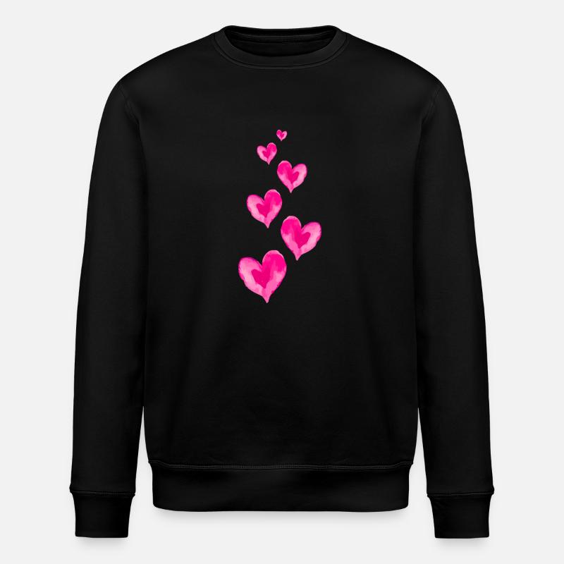 Symbole d'amour coeurs Saint Valentin - Sweat bio ROLLER Stanley/Stella Unisexe - noir