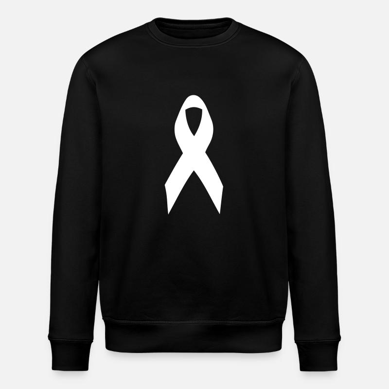 ruban blanc - paix - Sweat bio ROLLER Stanley/Stella Unisexe - noir