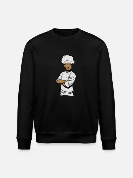 Cooking cook boil young man - Stanley/Stella ROLLER Unisex Organic Sweatshirt - black