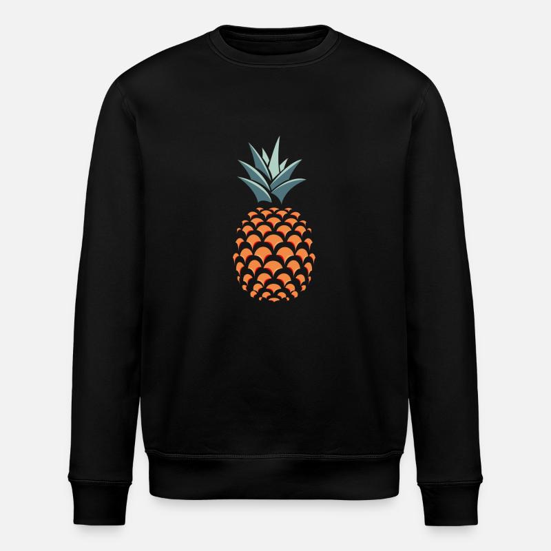 3D pineapple - Stanley/Stella ROLLER Unisex Organic Sweatshirt - black