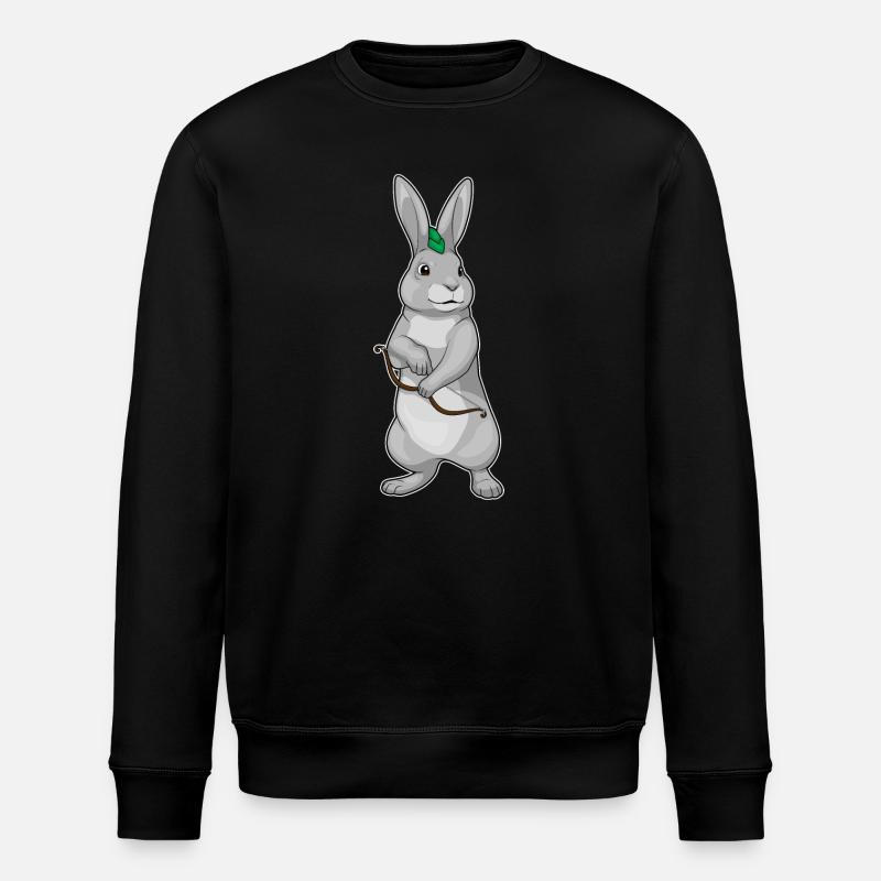 Bunny Archer Bow - Stanley/Stella ROLLER Unisex Organic Sweatshirt - black