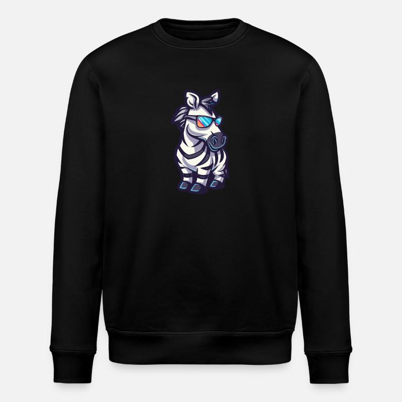 Zebra Cool Comic - Stanley/Stella Unisex Bio-Sweatshirt ROLLER - Schwarz