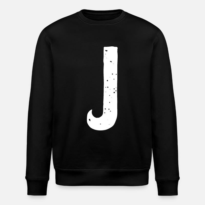 J Letter - Stanley/Stella ROLLER Unisex Organic Sweatshirt - black