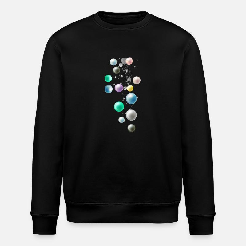 Bunte Perlen, Perlen,perle, Steine - Stanley/Stella Unisex Bio-Sweatshirt ROLLER - Schwarz