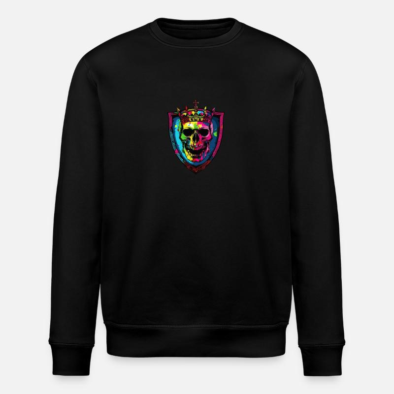 König Totenkopf Krone - Stanley/Stella Unisex Bio-Sweatshirt ROLLER - Schwarz