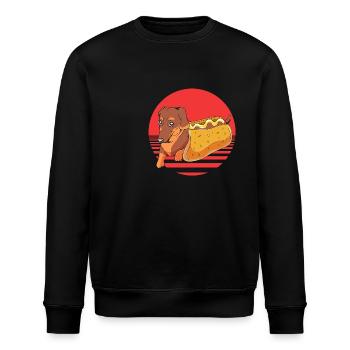 Hot Dog Imbiss - Stanley/Stella Unisex Bio-Sweatshirt ROLLER - Schwarz - Vorne - Nik (191cm)