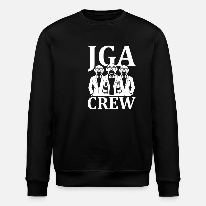 Junggesellen Crew JGA - Stanley/Stella Unisex Bio-Sweatshirt ROLLER - Schwarz