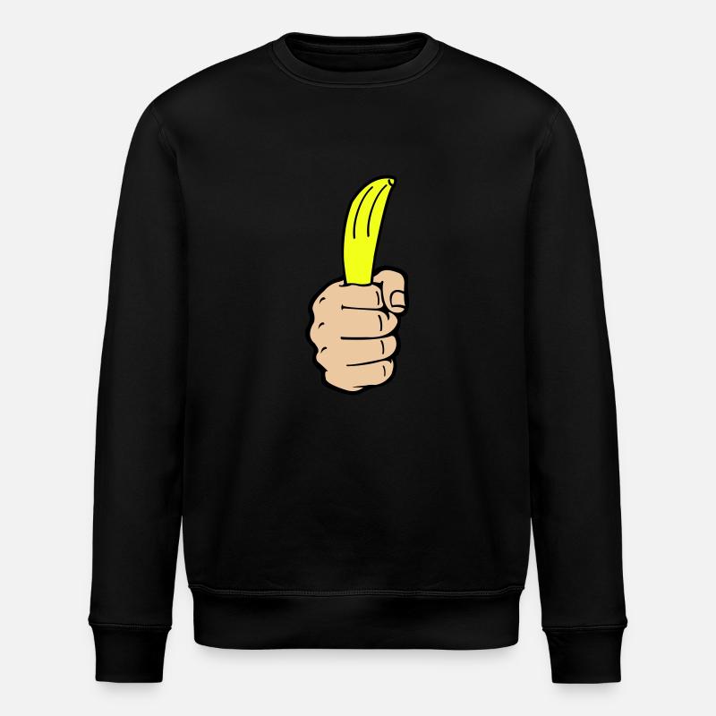 Hand Banana - Stanley/Stella ROLLER Unisex Organic Sweatshirt - black