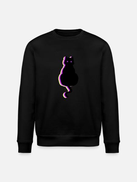 Leuchtkatze pink - Stanley/Stella Unisex Bio-Sweatshirt ROLLER - Schwarz