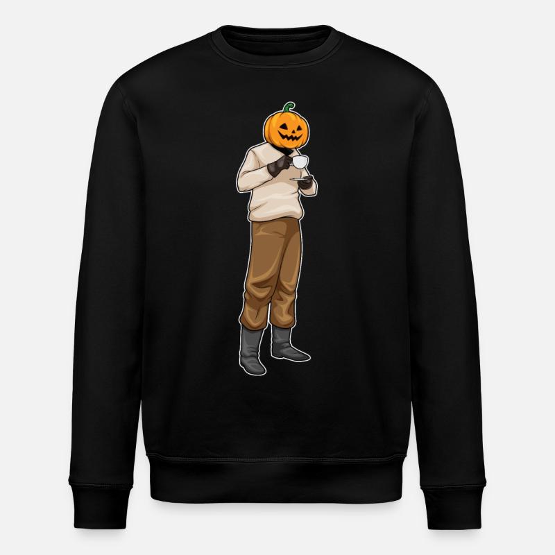 Jack O Lantern Halloween Kaffee - Stanley/Stella Unisex Bio-Sweatshirt ROLLER - Schwarz