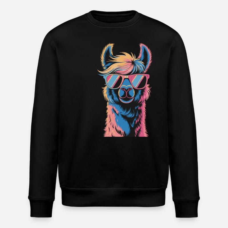 Alpaka Llama - Stanley/Stella Unisex Bio-Sweatshirt ROLLER - Schwarz