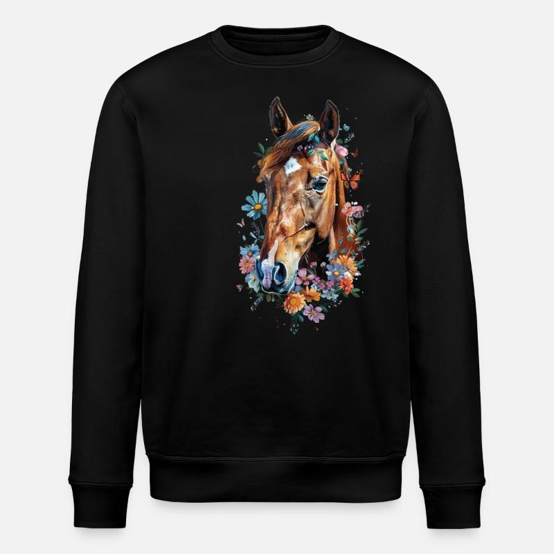 Quarter Pferd - Stanley/Stella Unisex Bio-Sweatshirt ROLLER - Schwarz