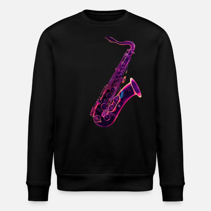 Saxophone - Stanley/Stella ROLLER Unisex Organic Sweatshirt - black