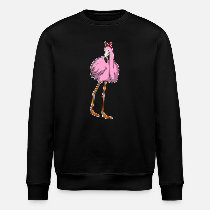 Flamingo Schleife - Stanley/Stella Unisex Bio-Sweatshirt ROLLER - Schwarz