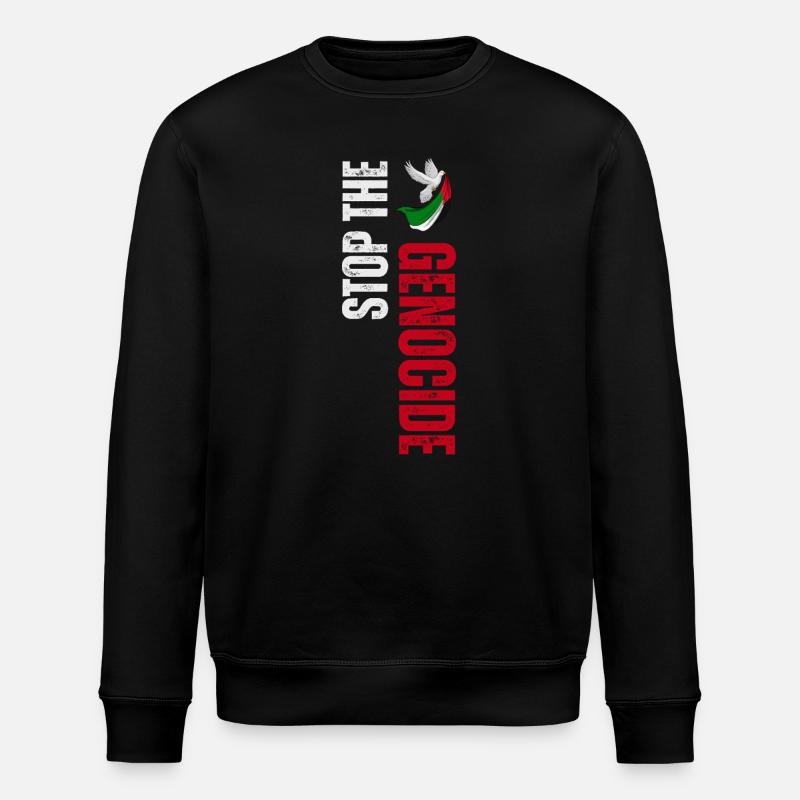 Arrêtez le génocide, libérez la Palestine - Sweat bio ROLLER Stanley/Stella Unisexe - noir