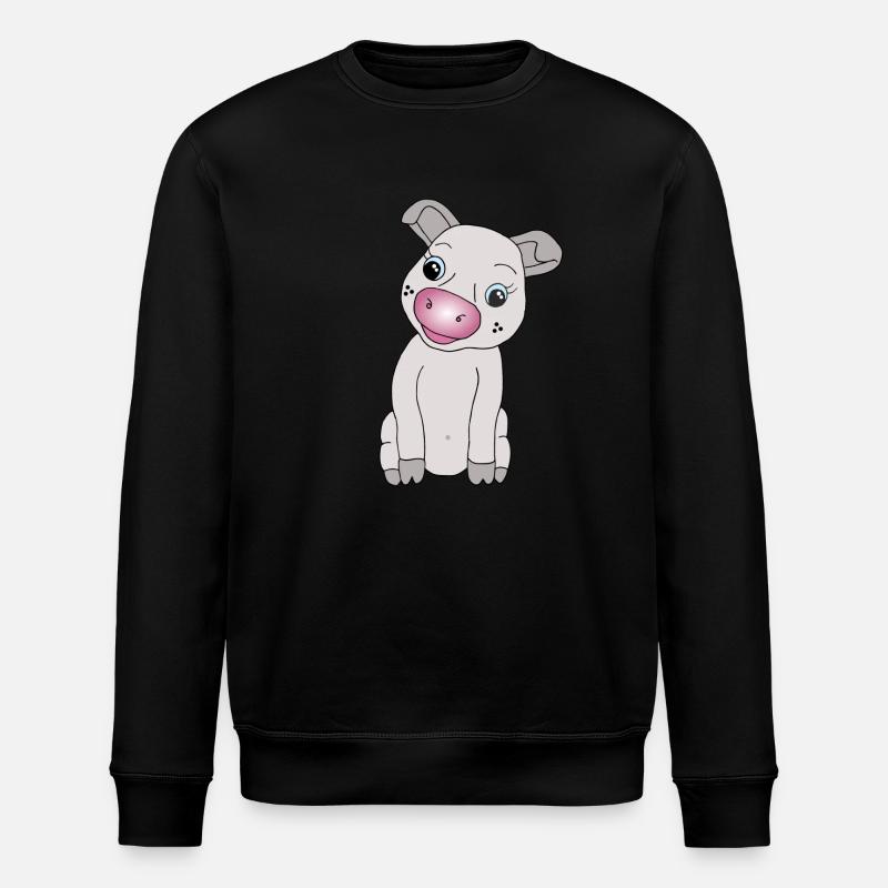 Süßes Schweinchen - Stanley/Stella Unisex Bio-Sweatshirt ROLLER - Schwarz