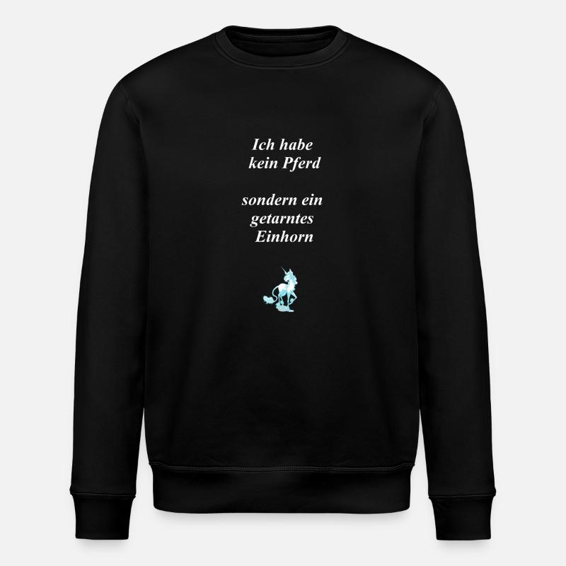 einhorn - Stanley/Stella Unisex Bio-Sweatshirt ROLLER - Schwarz