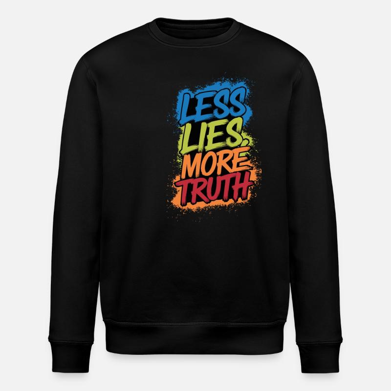 Les lies more truth - Stanley/Stella Unisex Bio-Sweatshirt ROLLER - Schwarz