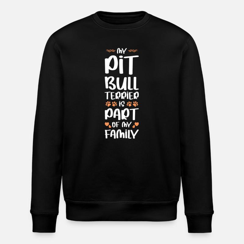 PIT_BULL_TERRIER - Stanley/Stella ROLLER Unisex Organic Sweatshirt - black