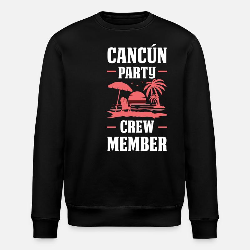 Cancun Party Crew - Stanley/Stella ROLLER Unisex Organic Sweatshirt - black