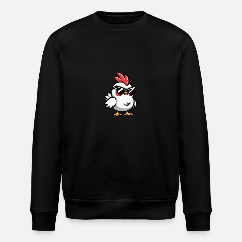 Huhn Cool Tier - Stanley/Stella Unisex Bio-Sweatshirt ROLLER - Schwarz