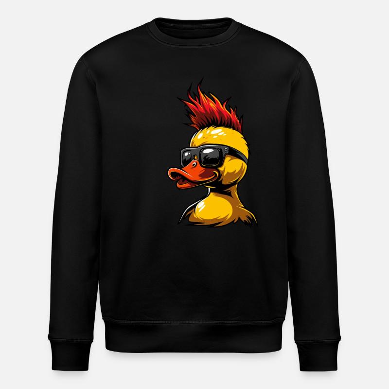 Rubber Duck Punk - Stanley/Stella ROLLER Unisex Organic Sweatshirt - black