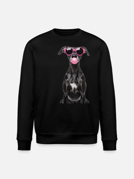 Italienisches Windspiel - Stanley/Stella Unisex Bio-Sweatshirt ROLLER - Schwarz