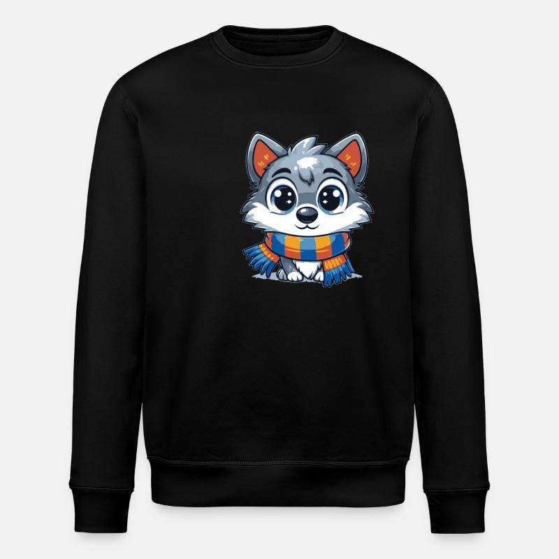 Winterwolf - Stanley/Stella Unisex Bio-Sweatshirt ROLLER - Schwarz