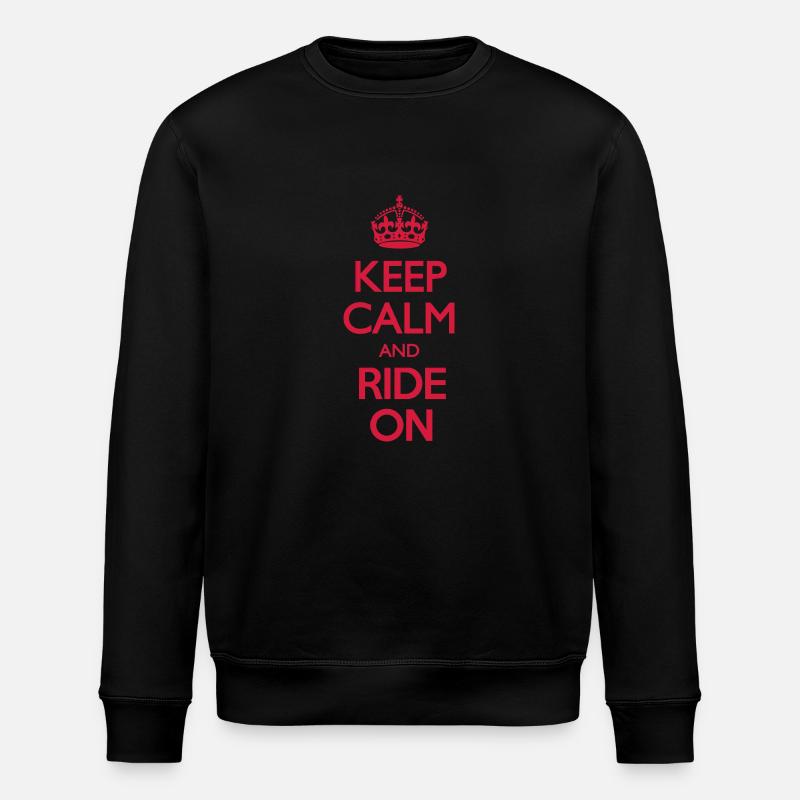 Keep Calm and Ride On - Sweat bio ROLLER Stanley/Stella Unisexe - noir
