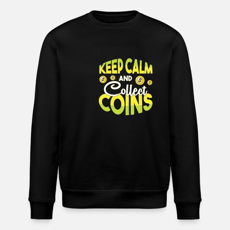 Coin collector - Stanley/Stella ROLLER Unisex Organic Sweatshirt - black