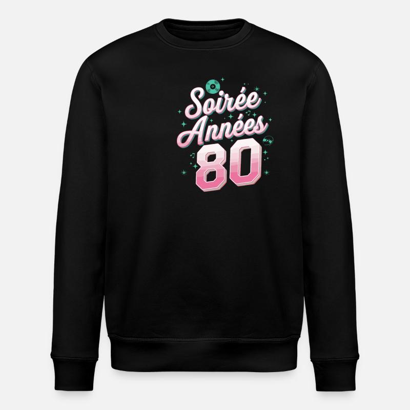 Soirée Année 80 - Sweat bio ROLLER Stanley/Stella Unisexe - noir