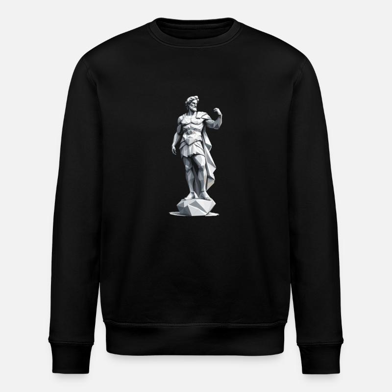Griechischer Gott - Low Poly Design - Stanley/Stella Unisex Bio-Sweatshirt ROLLER - Schwarz