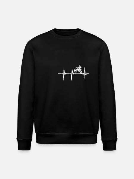 Heartbeat for Enduro Offroad Motorcycles - Stanley/Stella ROLLER Unisex Organic Sweatshirt - black