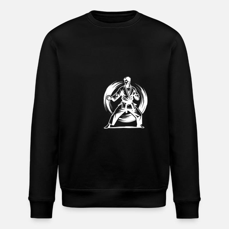Perfekte Karate Pose meisterhafte Kampfkunst - Stanley/Stella Unisex Bio-Sweatshirt ROLLER - Schwarz