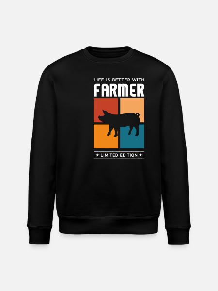 Farmer - Stanley/Stella ROLLER Unisex Organic Sweatshirt - black
