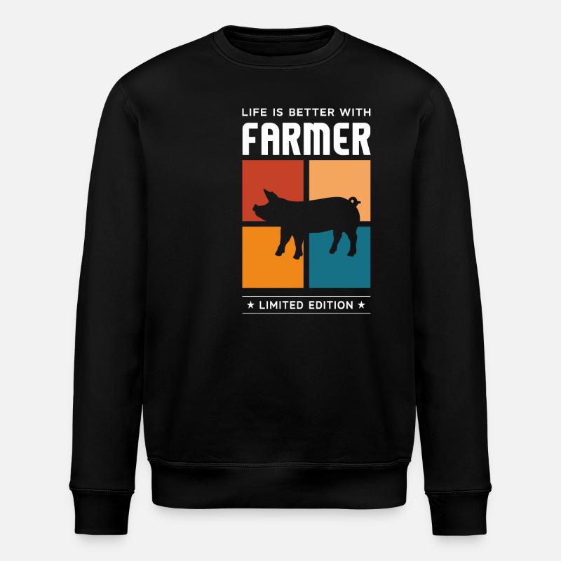 Farmer - Stanley/Stella ROLLER Unisex Organic Sweatshirt - black