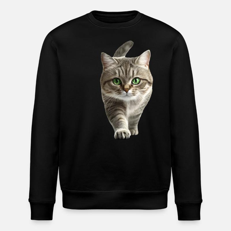 Exotische Kurzhaarkatze - Stanley/Stella Unisex Bio-Sweatshirt ROLLER - Schwarz