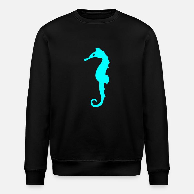 seepferdchen silhouette - Stanley/Stella Unisex Bio-Sweatshirt ROLLER - Schwarz