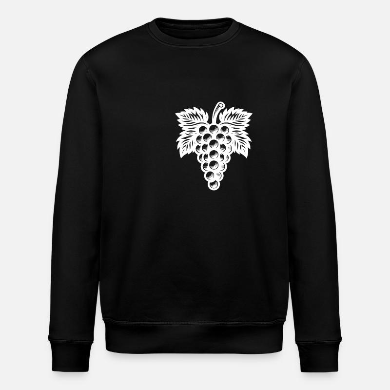 Grapes Bunch Grape Motif - Stanley/Stella ROLLER Unisex Organic Sweatshirt - black