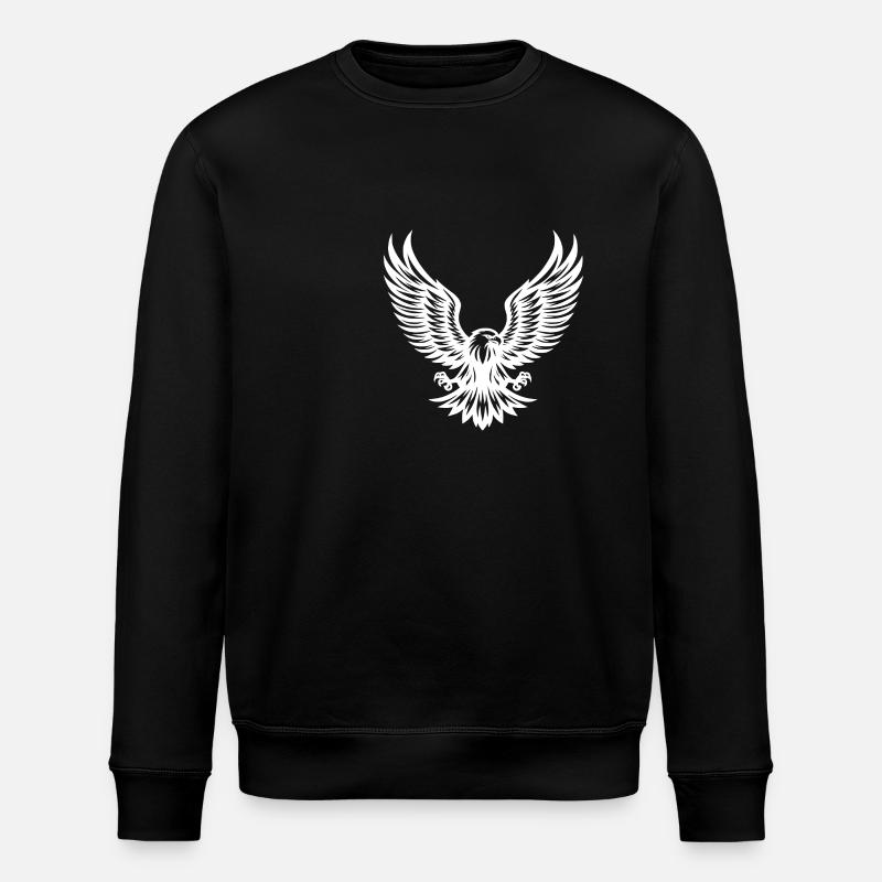Aigle puissant aux griffes écartées - Sweat bio ROLLER Stanley/Stella Unisexe - noir