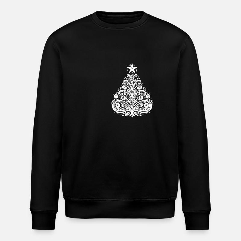 Eleganter Weihnachtsbaum mit Stern - Stanley/Stella Unisex Bio-Sweatshirt ROLLER - Schwarz