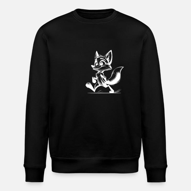 Renard Dessin Sly Renard - Sweat bio ROLLER Stanley/Stella Unisexe - noir